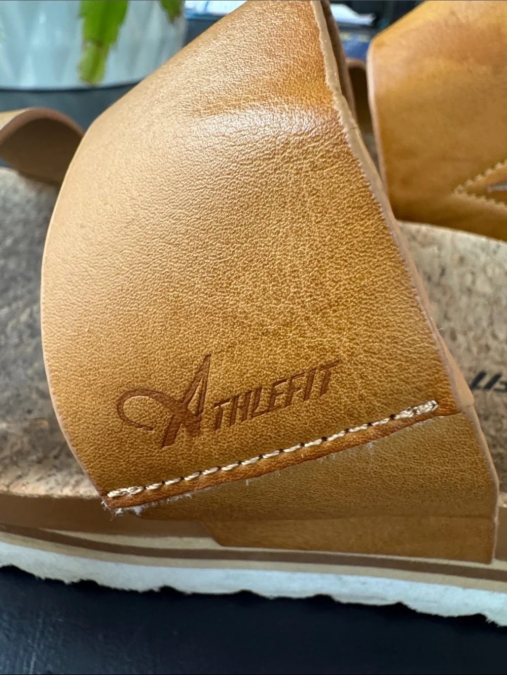 Athlefit dual strap platform slide sandals-size 8.5